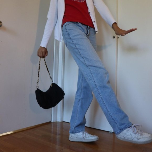 Hollister ultra high-rise vintage straight light wash jeans extra length - Picture 1 of 4